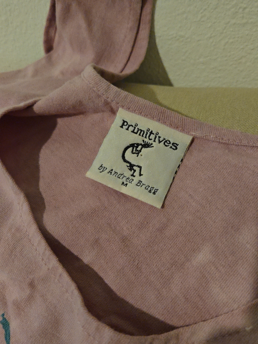 Vintage Primitives by Andrea Bragg Mauve Hand-Dyed Crane Art2Wear Dress M - Picture 4 of 13